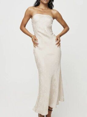 BNWT Princess Polly Salvin Strapless Maxi Dress - Champagne - 6 - Retail $138